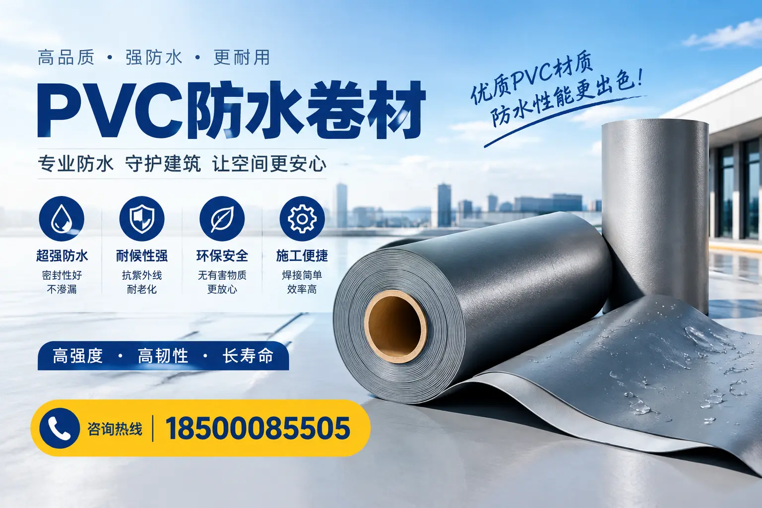 如何判断PVC防水卷材的质量优劣？白沙选购技巧